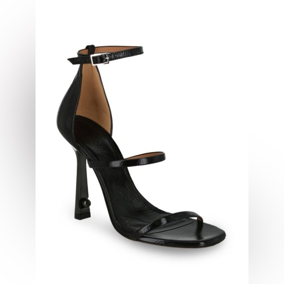 Off-White Lollipop 100MM Strappy High-Heel Sandals in Black- US 9.5/10 EU 40 - Picture 1 of 12